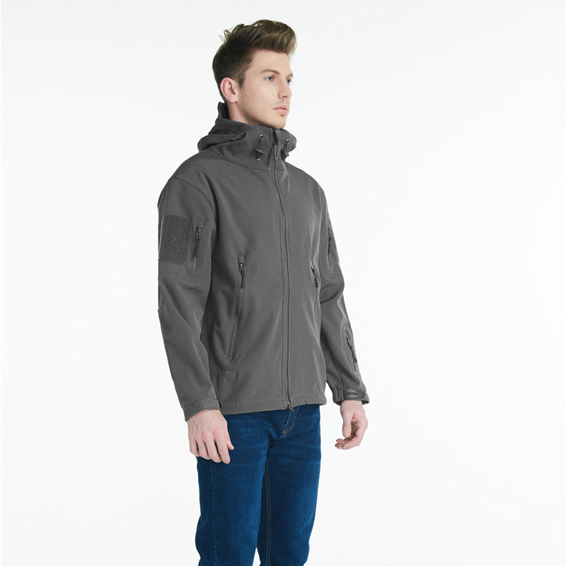 Men's tactical jacket with versatile zippered pockets and breathable material Lisslune