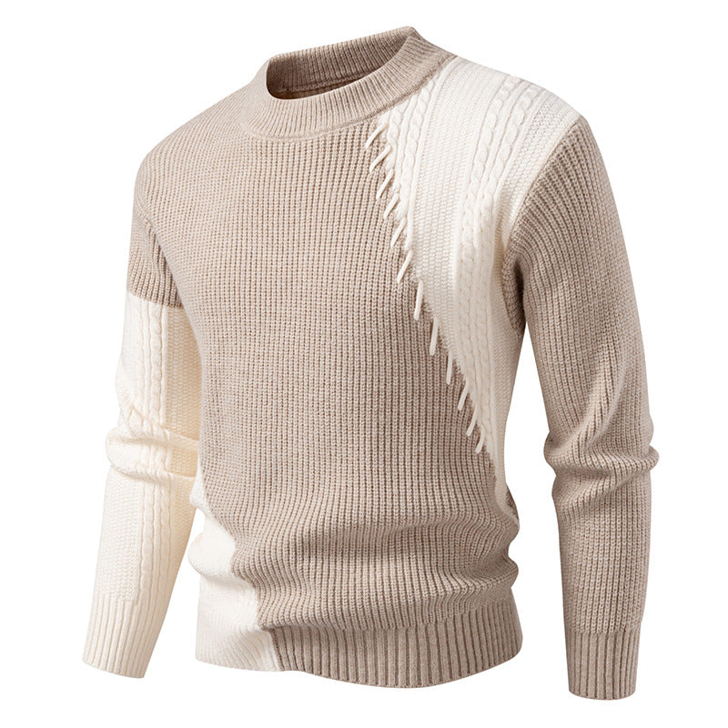Men's fashionable knit sweater with unique cable design Lisslune