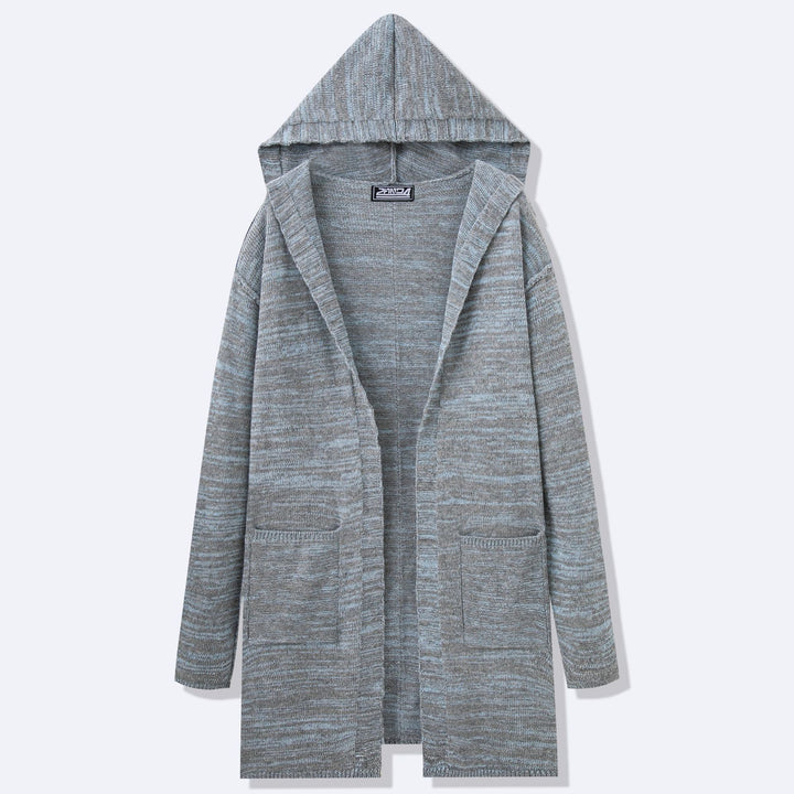 Men's Long Knitted Coat with Modern Design and Casual Details Lisslune