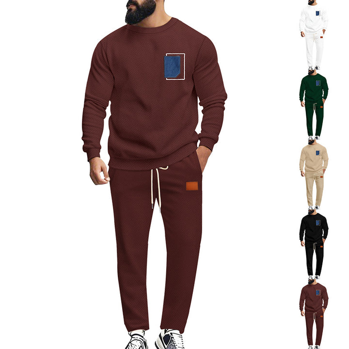 Men's Comfortable Leisure Suit with Fashionable Design and Practical Pockets Lisslune