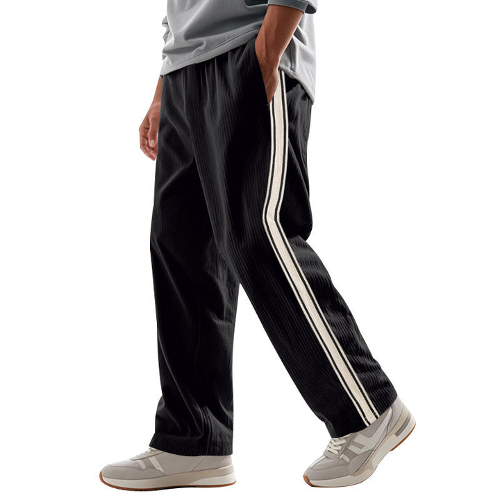 Men's sporty leisure pants with breathable inserts and comfortable drawstring Lisslune