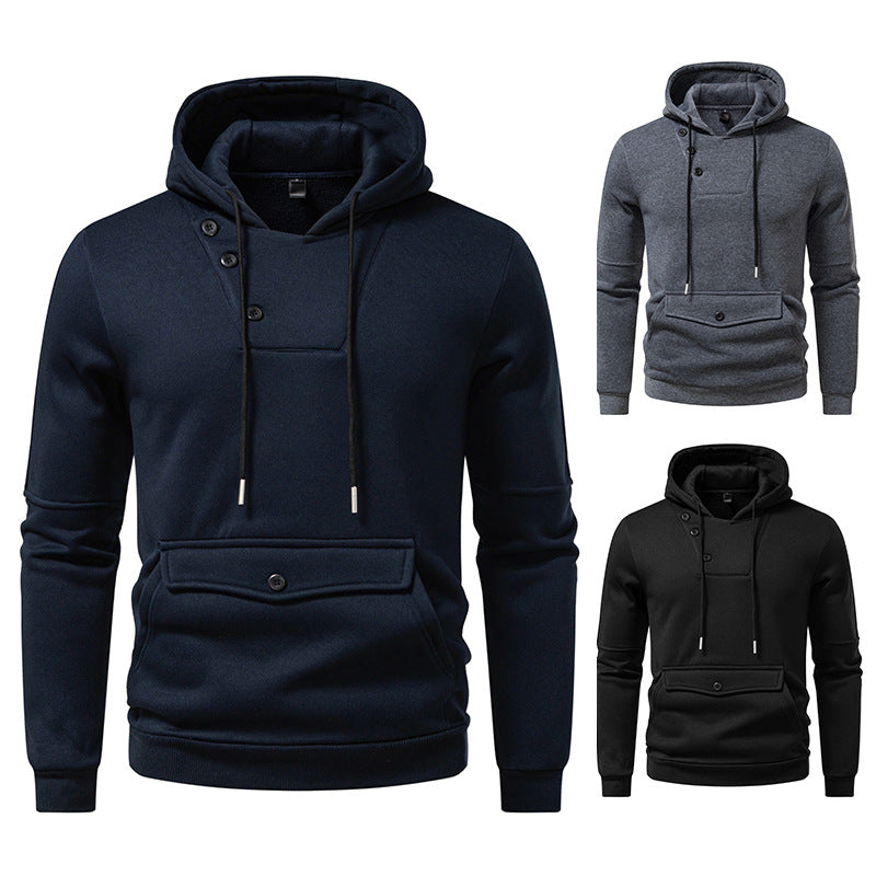 Men's Stylish Hoodies with Button Details Lisslune