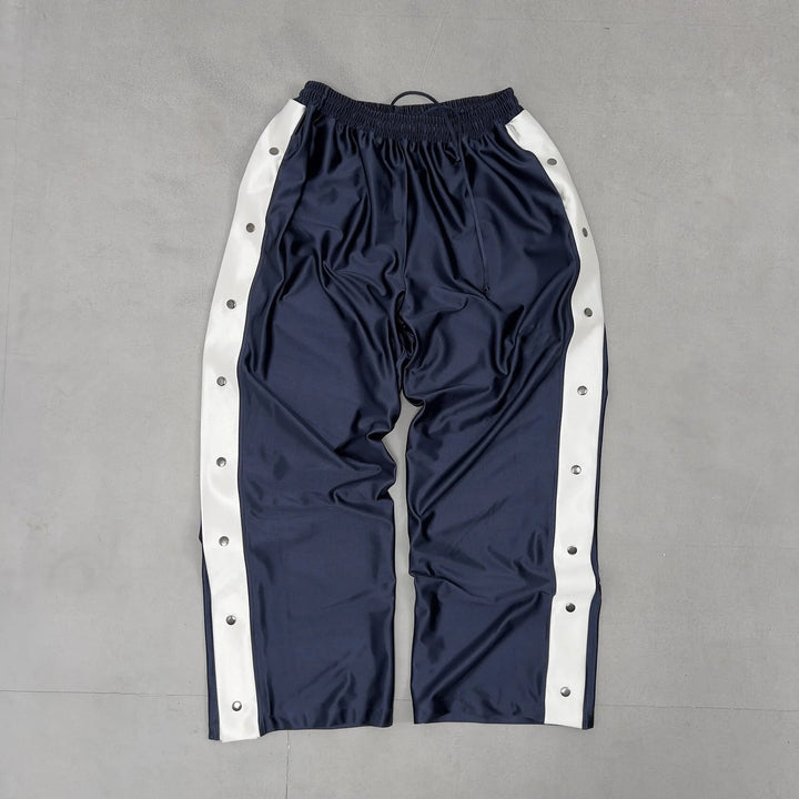 Ladies Sporty Snap Button Pants Lisslune