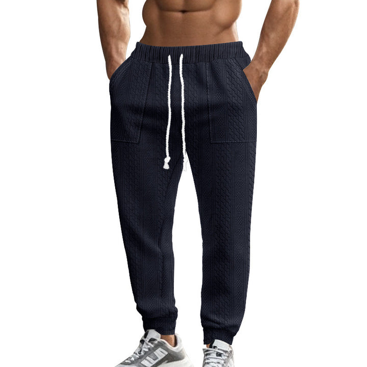 Men's casual jogging pants with textured fabric and practical pockets Lisslune