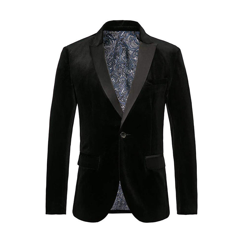 Men's elegant velvet blazer with luxurious details Lisslune