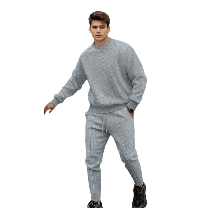 Men's Casual Knit Sweater and Jogging Pants Set Lisslune