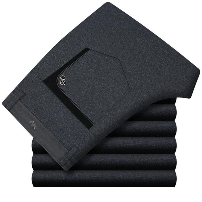 Men's elegant stretch pants with innovative pocket design Lisslune