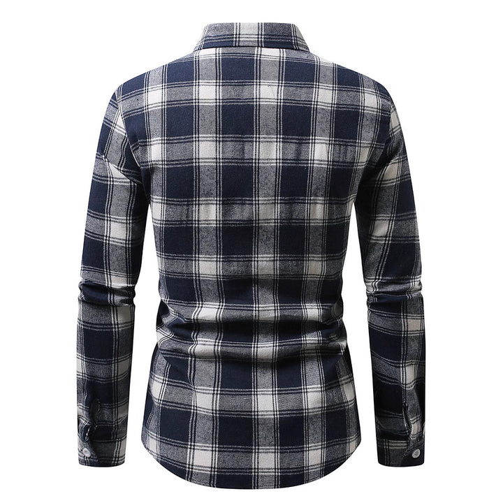 Men's flannel shirt with classic check pattern Lisslune