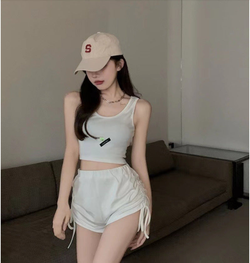 Women Cropped Long Sleeve Shirt with Modern Ribbed Details