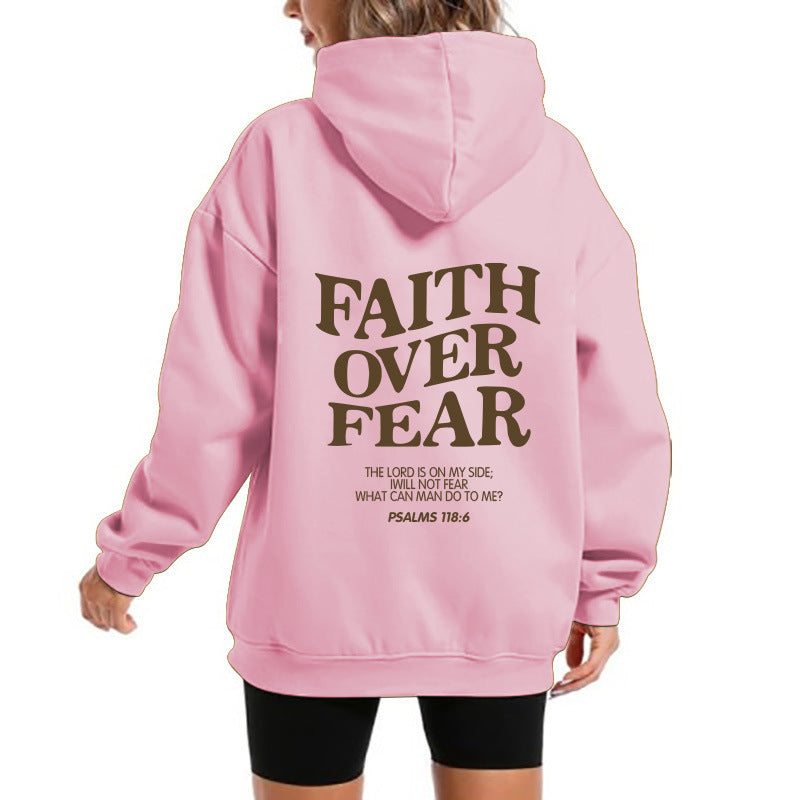 Women's hoodie with motivational lettering and comfortable fit Lisslune