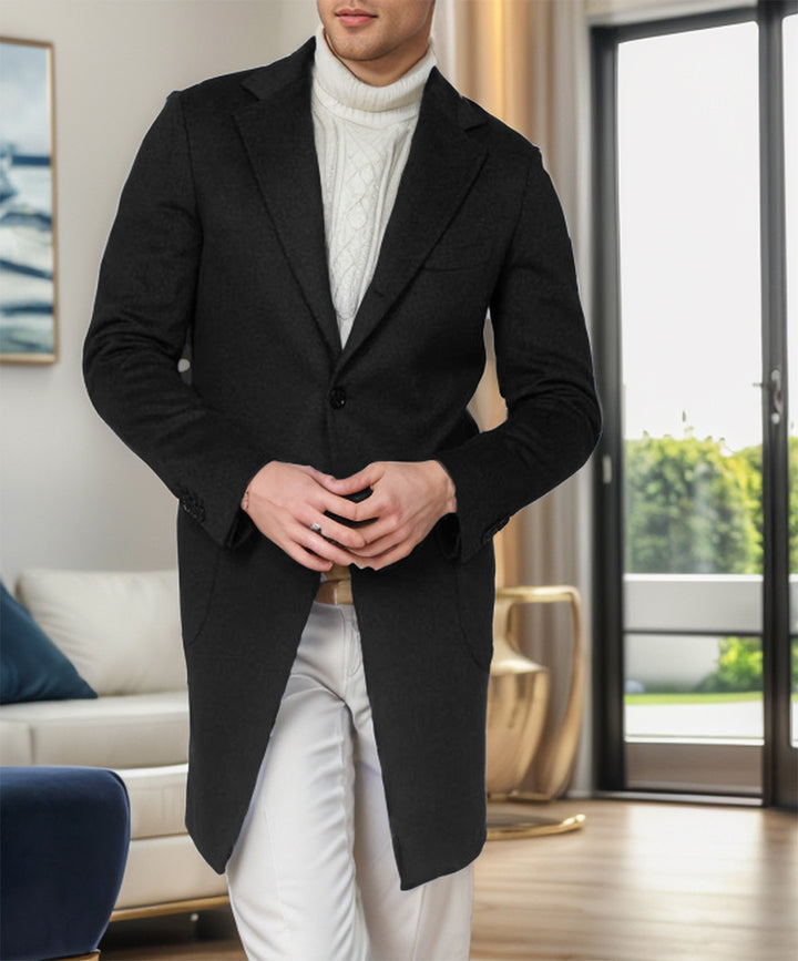 Men's elegant wool coat with a slim silhouette Lisslune