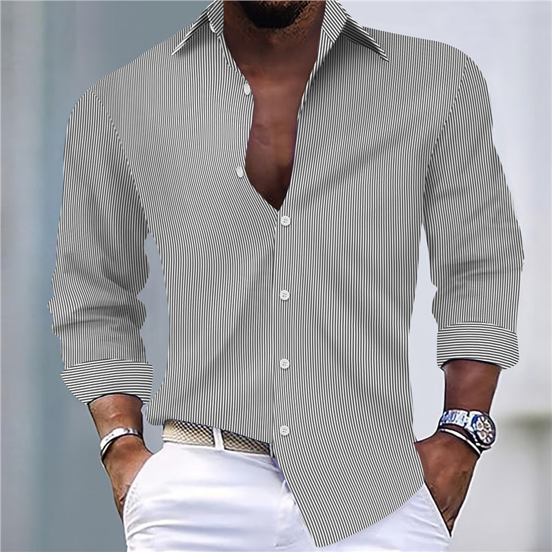 Men's elegant striped shirt made of breathable cotton Lisslune