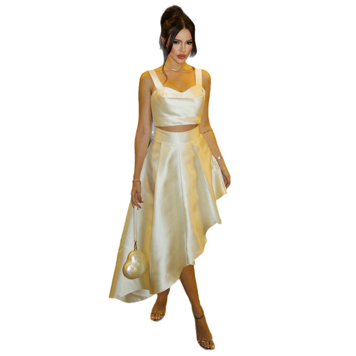 Women's evening outfit with elegant trendy cut