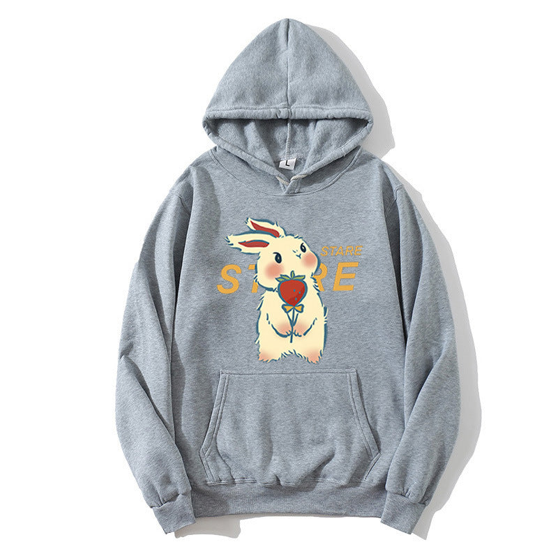 Women's hoodie with playful rabbit motif and inspirational slogan Lisslune
