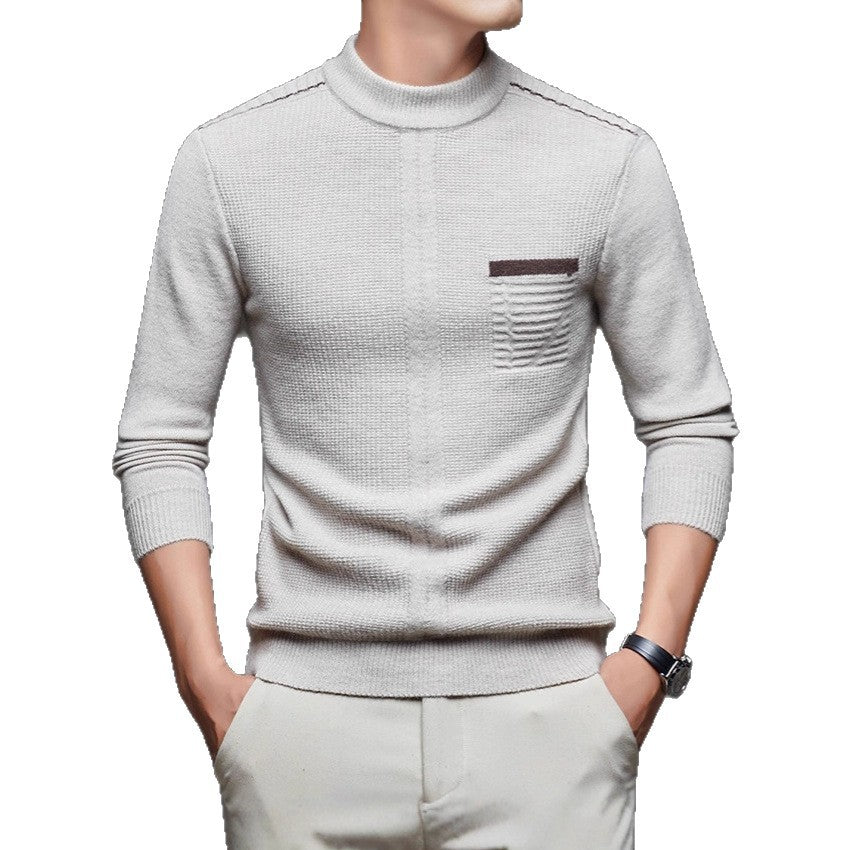 Men's timeless fine knit sweater with structured design Lisslune