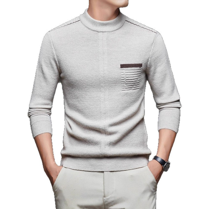 Men's timeless fine knit sweater with structured design Lisslune