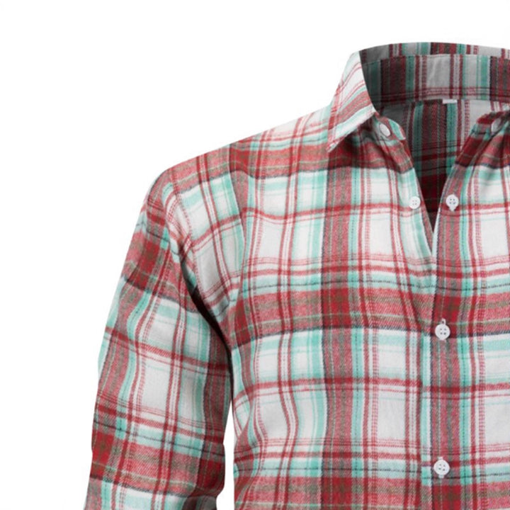 Men's Checked Cotton Shirt Lisslune