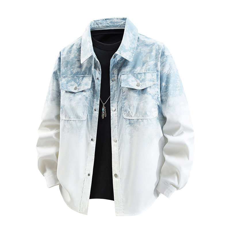 Men's Stylish Overshirt with Casual Gradient Lisslune