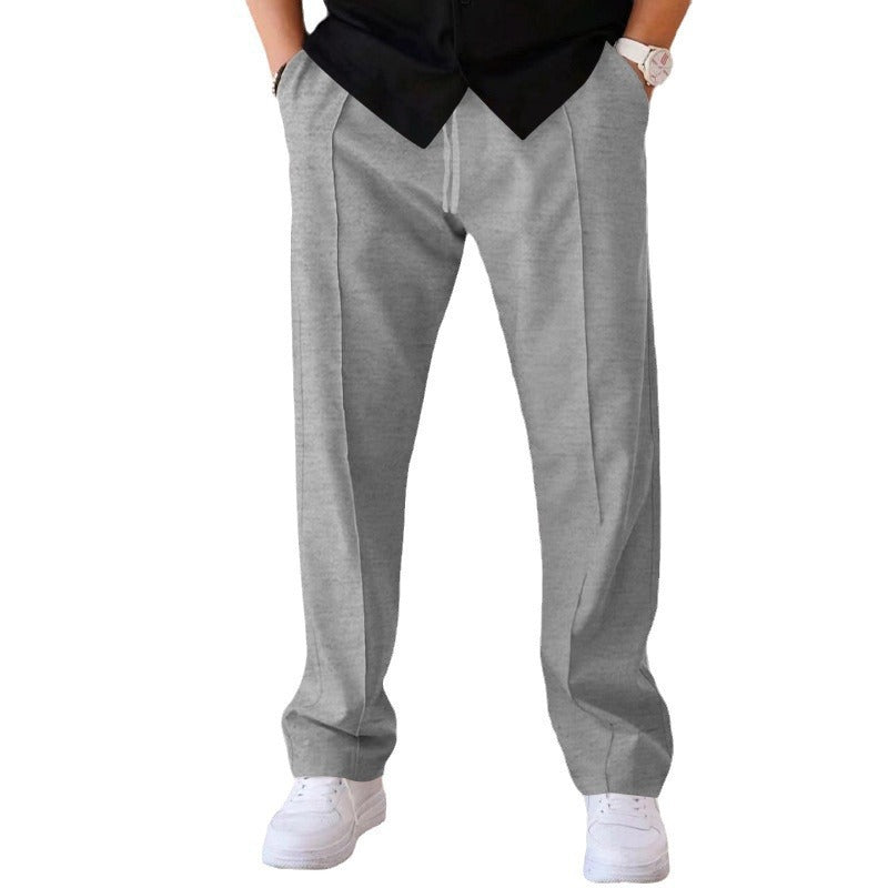 Men's elegant casual pants with classic cut and high pockets Lisslune