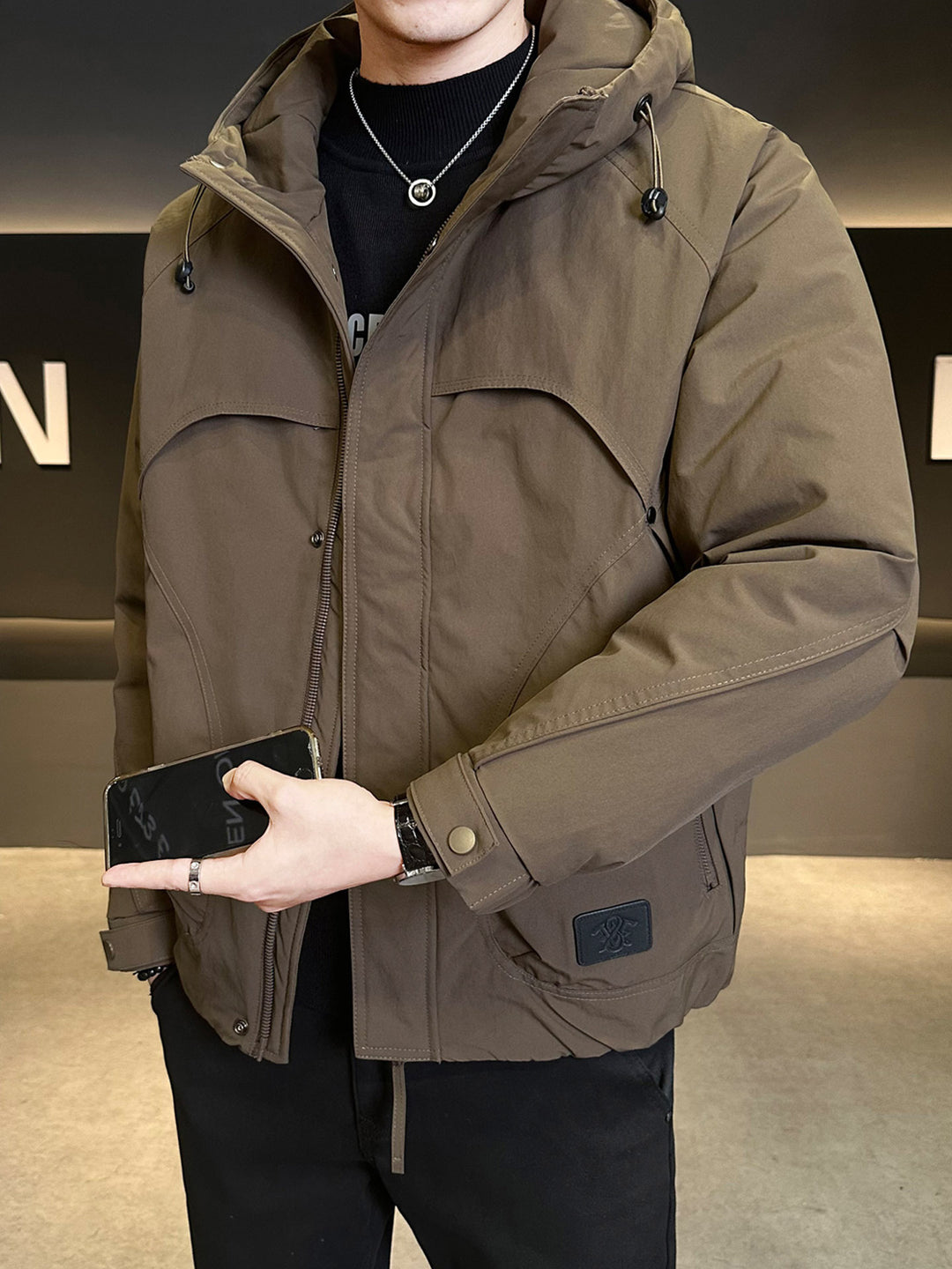 Men's Functional Winter Jacket with Adjustable Hood Lisslune