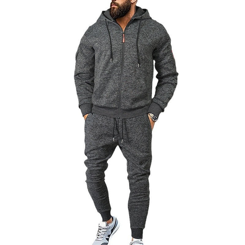Men's tracksuit with hood and practical pockets Lisslune