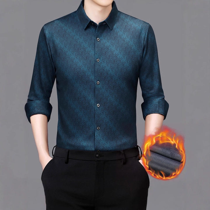 Men's cotton shirt with modern lettering Lisslune