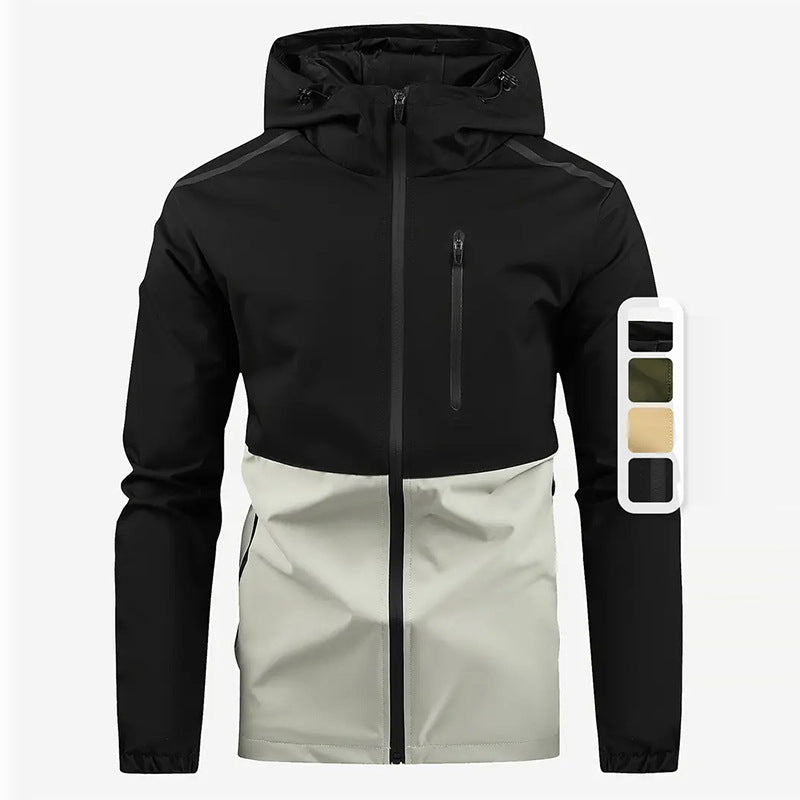Men's multifunctional transitional jacket with hidden hood Lisslune