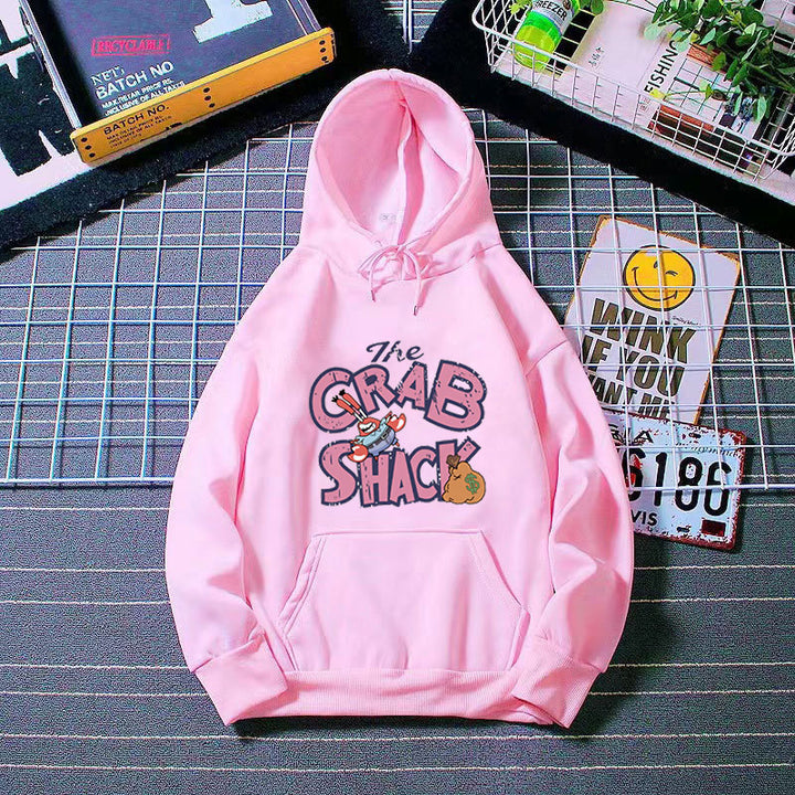 Women hoodie with creative crab motif Lisslune