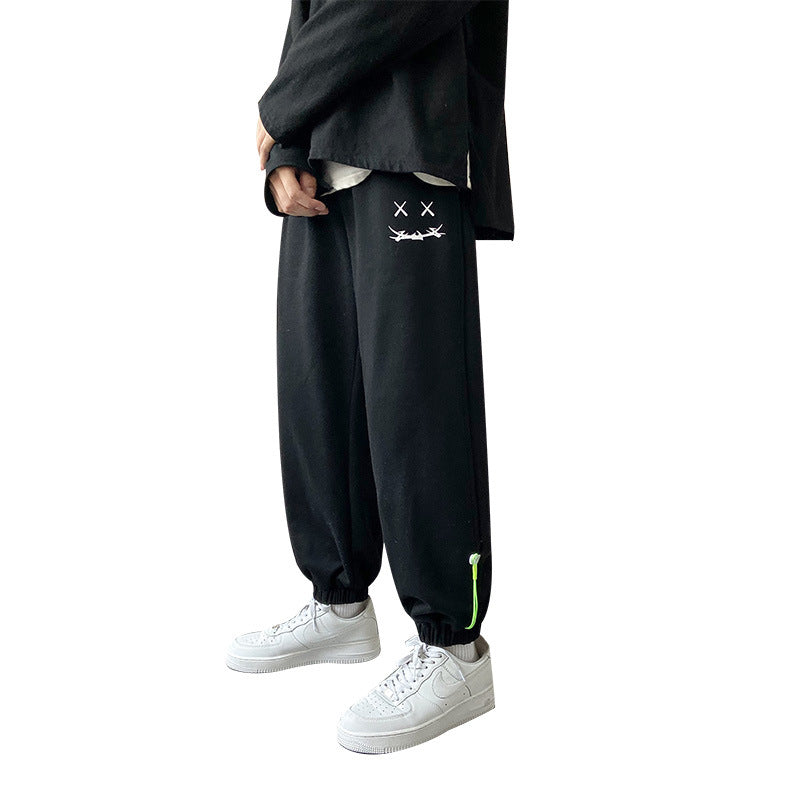 Men's casual pants with drawstring and fashionable design Lisslune
