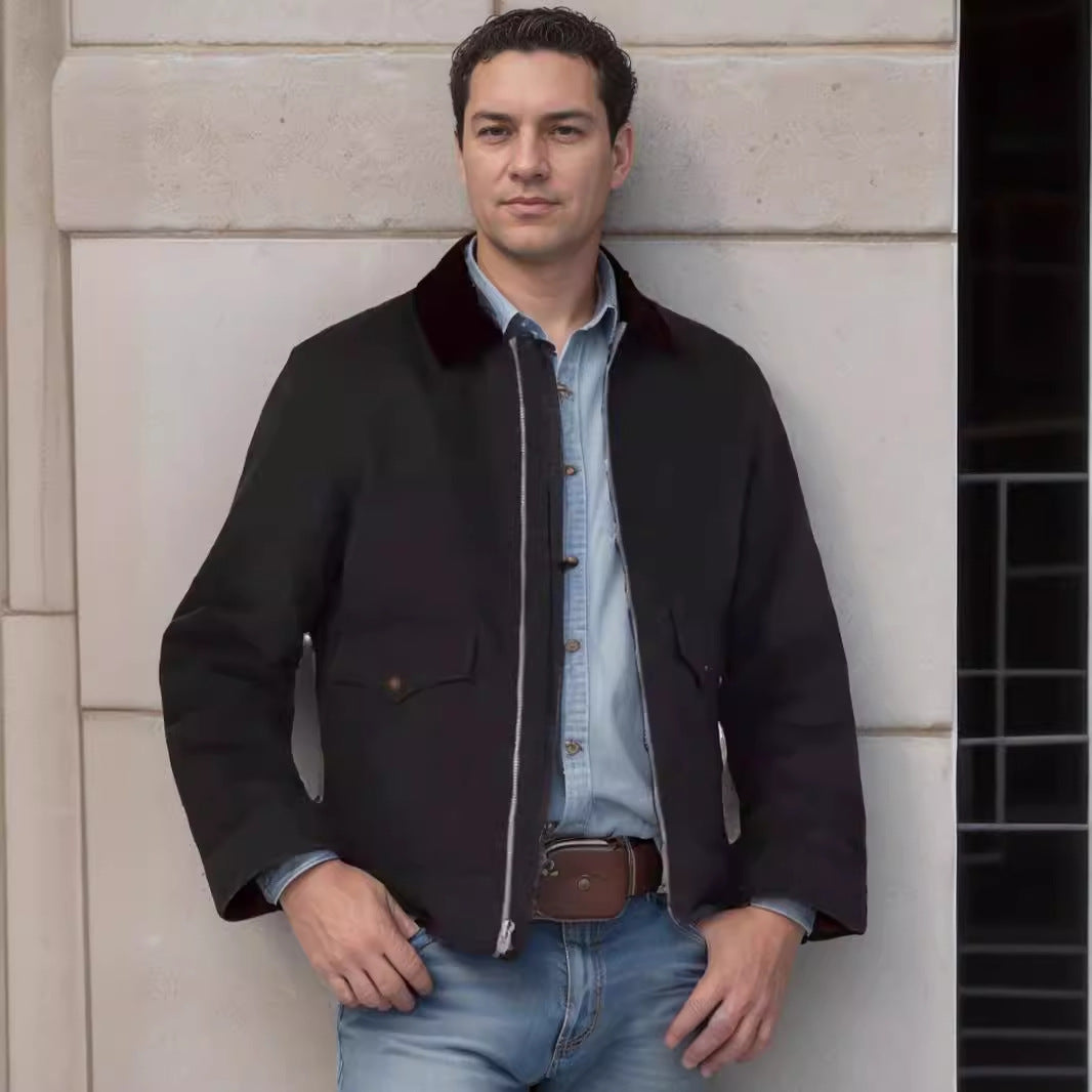 Men's Casual Utility Jacket with Practical Pockets and Robust Design Lisslune