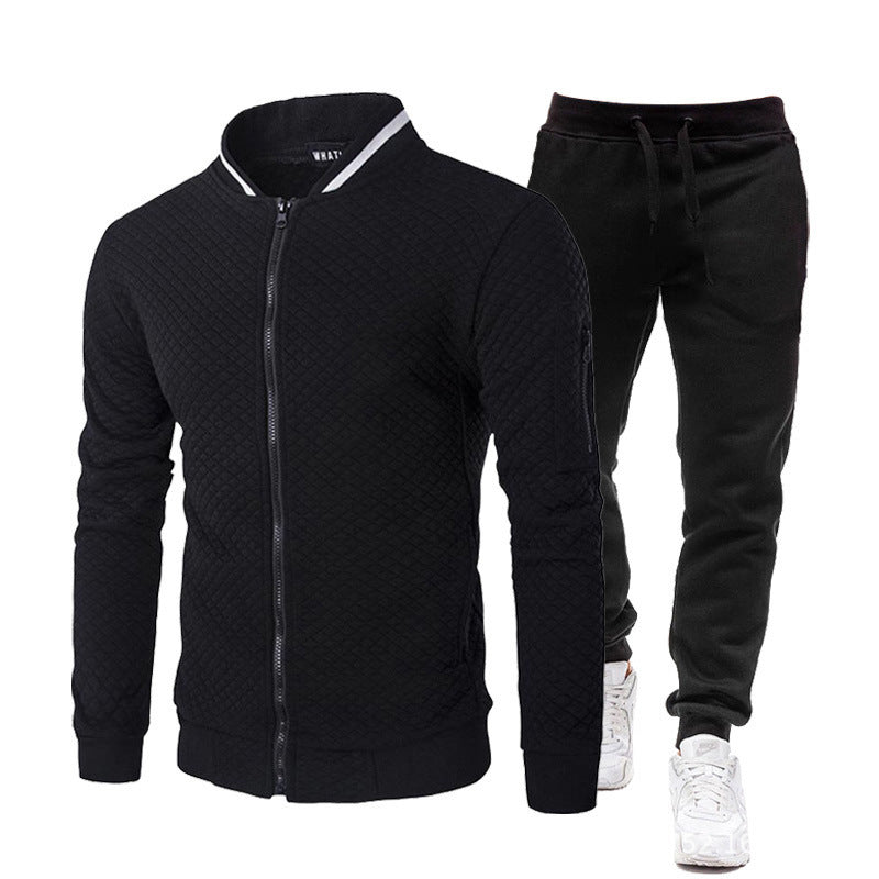 Men's sporty tracksuit set with practical zipper and elastic cuffs Lisslune