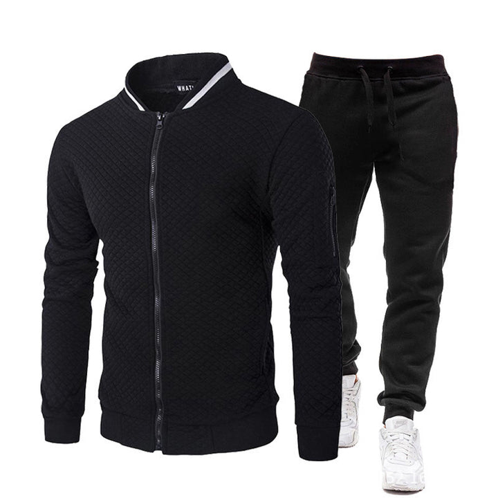 Men's sporty tracksuit set with practical zipper and elastic cuffs Lisslune