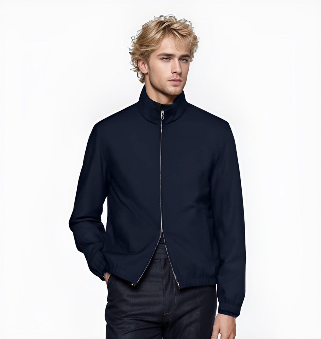 Men's lightweight transition jacket with high collar Lisslune