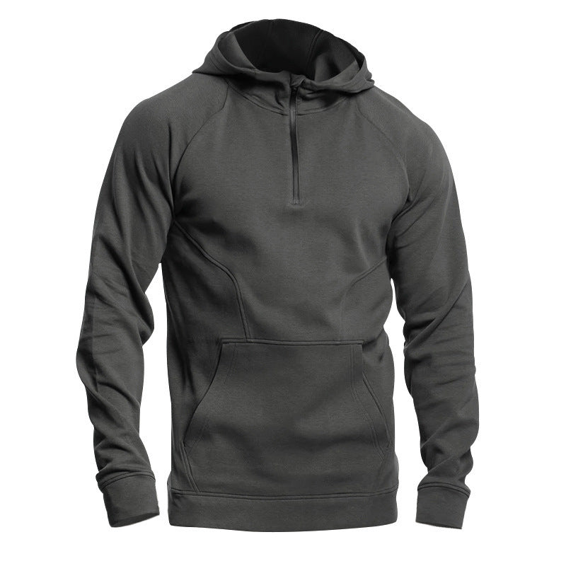 Men's functional hoodie with half zipper and practical pockets Lisslune