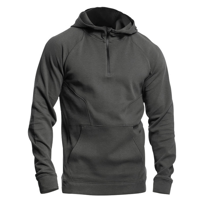 Men's functional hoodie with half zipper and practical pockets Lisslune