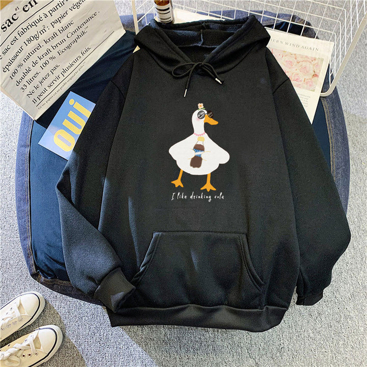 Women's hoodie with creative duck design Lisslune