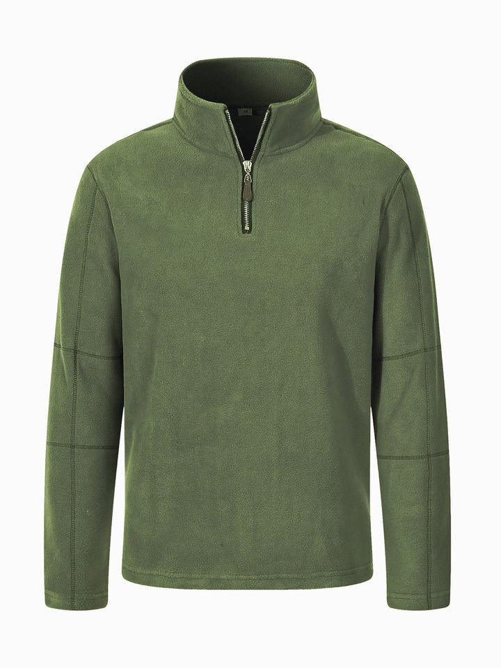 Men's fleece jacket with high collar and practical zipper Lisslune