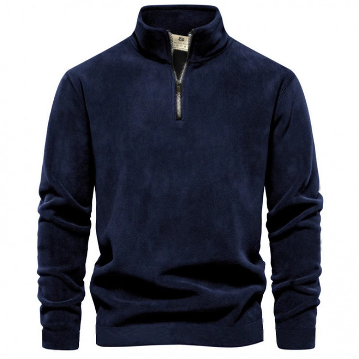 Men's fleece pullover with stand-up collar Lisslune