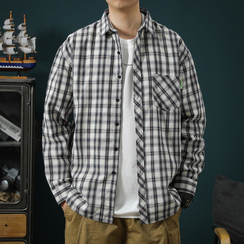 Men's Checked Flannel Shirt Lisslune