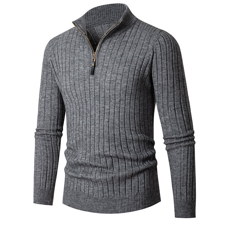 Men's High-Quality Sweater with Zipper and Textured Design Lisslune