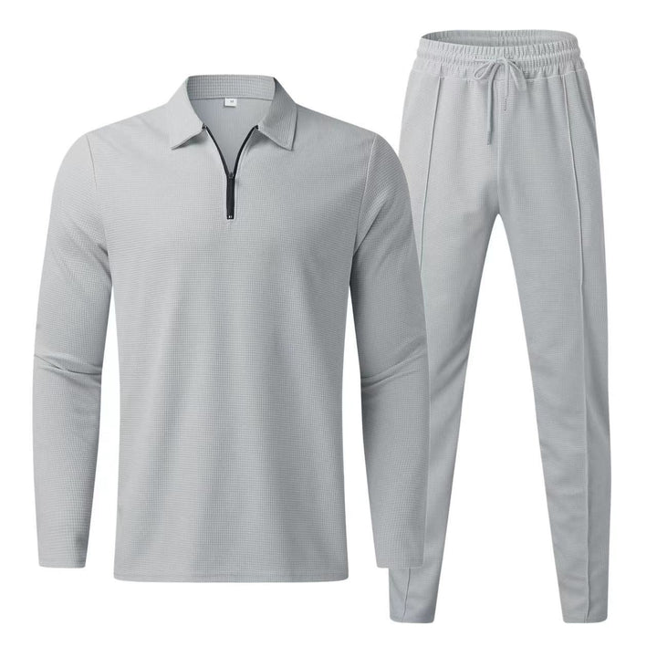 Men's sporty long-sleeve set with zipper and ergonomic cut Lisslune