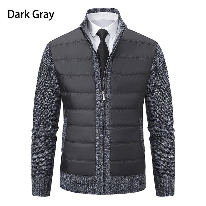 Men's sporty hybrid jacket with moisture-regulating material and modern knit design Lisslune