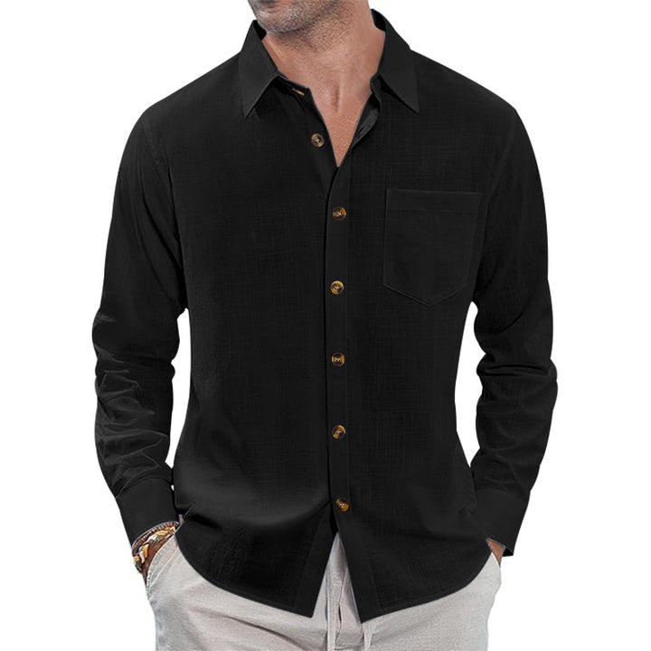 Men's Long Sleeve Shirt made of breathable cotton Lisslune