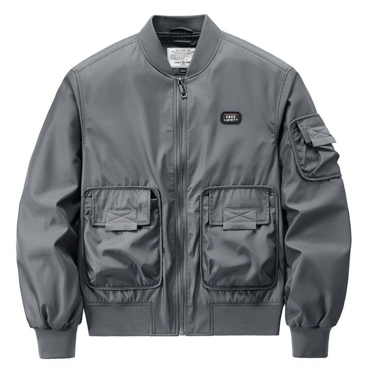 Men's Bomber Jacket with Multifunctional Pockets Lisslune