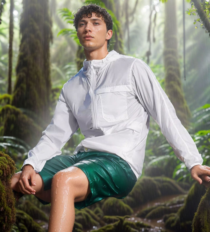 Men's lightweight and breathable outdoor jacket with hood Lisslune