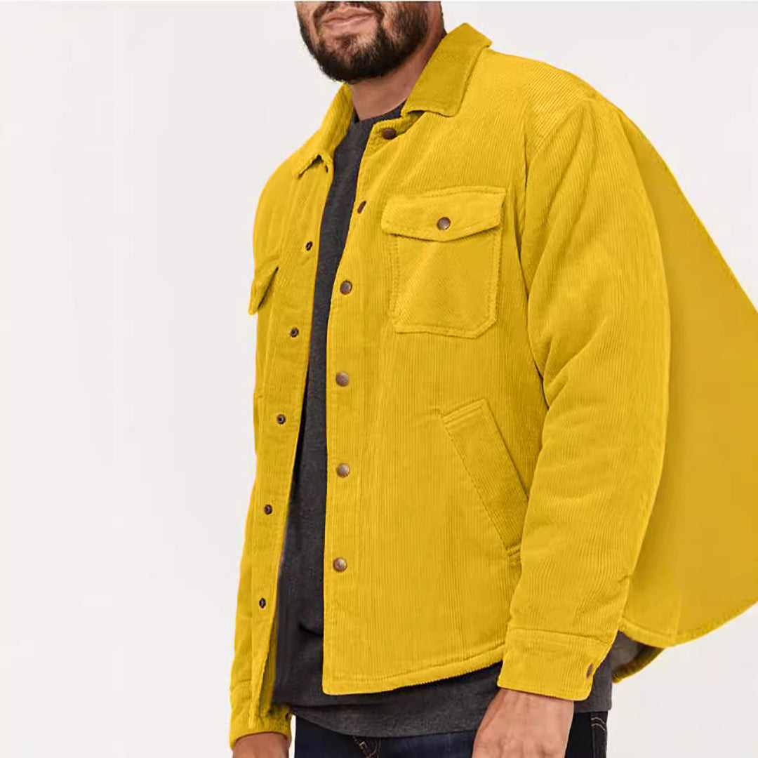 Men's casual cord jacket with practical breast and side pockets Lisslune