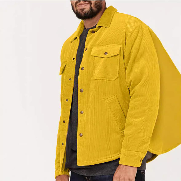 Men's casual cord jacket with practical breast and side pockets Lisslune