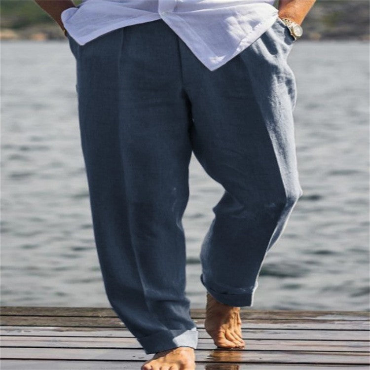 Men's Lightweight Linen Pants with Casual Cut Lisslune