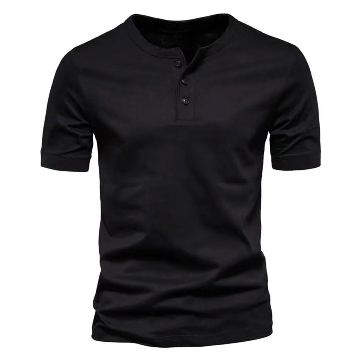 Men's Henley T-Shirt with stylish button closure and soft cotton material Lisslune