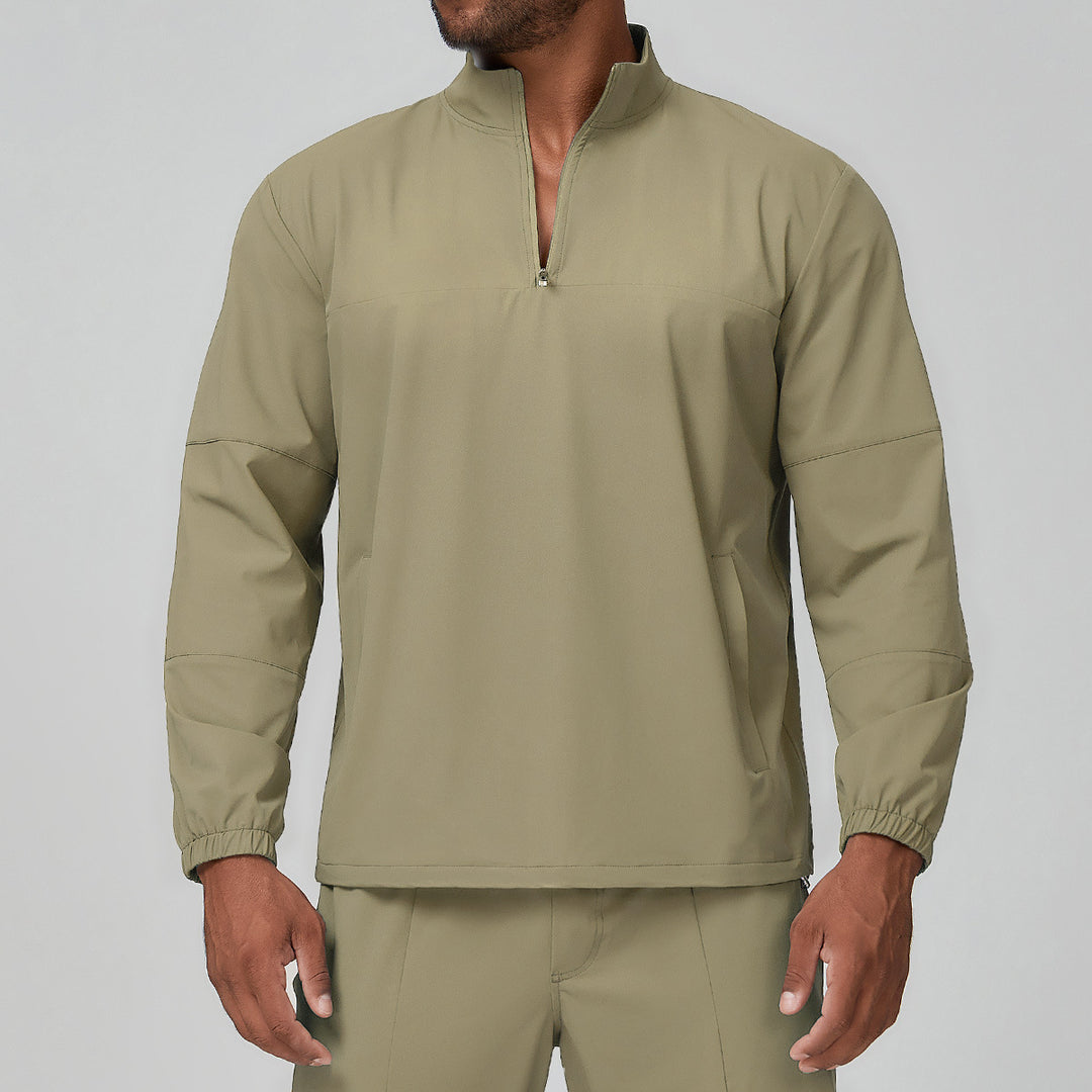Men's Sporty Jacket with Short Zipper Lisslune